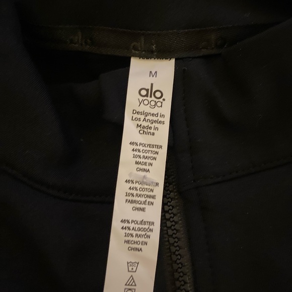 Alo Yoga Airbrush Corset Full Zip Jacket Black Size M - Picture 4 of 4